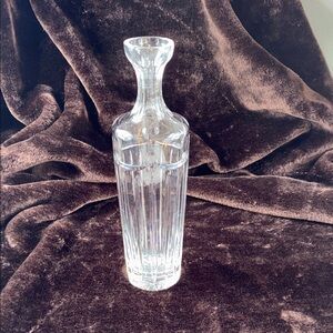 Vintage Tall Cut Crystal Vase Decanter Clear Glass Shelf Decor 11.5